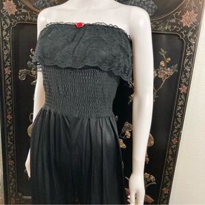 Vintage Undercover Wear Lace Trim Lingerie Jumpsuit